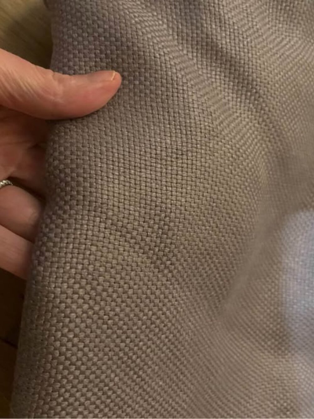 Restoration Hardware Box Stitch Nickel 50W X 96L Linen Heavy Weight Drapes. Set